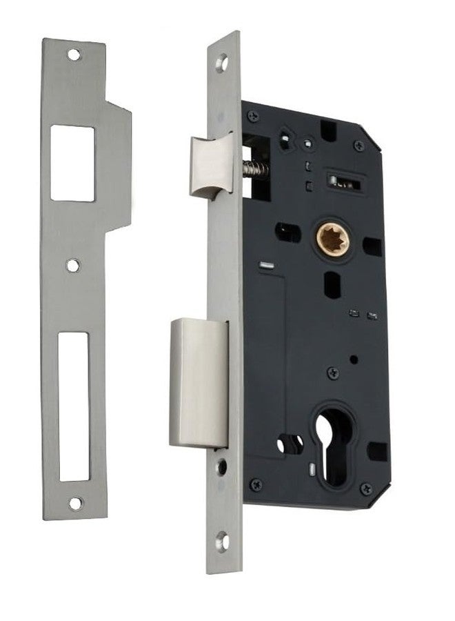 Shrida Heavy Duty Mortise Lock Set with 70mm Brass Cylinder, 3 Ultra Keys & Screws | Stainless Steel Finish | Compatible for 35-45mm Doors | Shrida CY-102 Lock Body - Image 2